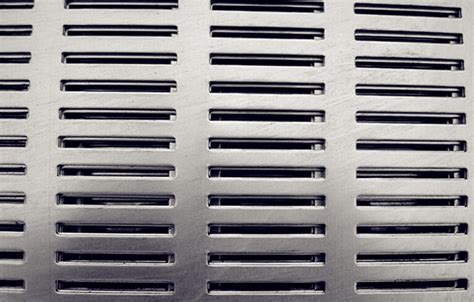 slotted metal sheet.